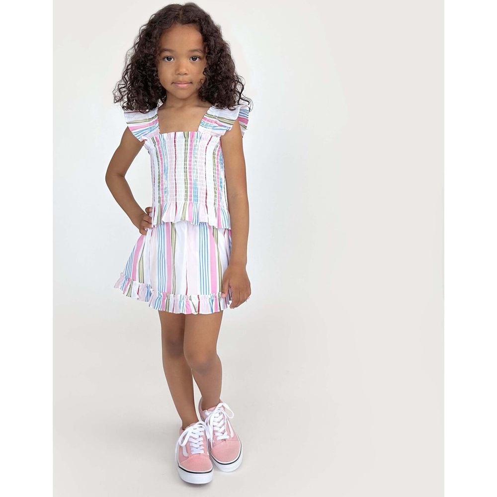 Hill House The Girls Paz Set, Rainbow Stripe